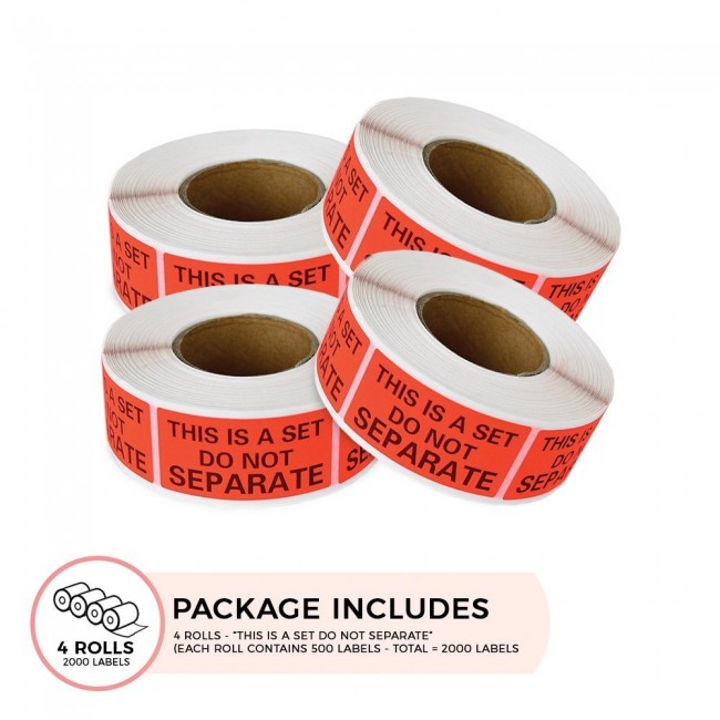 1 X 2 This Is A Set Do Not Separate Labels Fluorescent Red 4 Rolls 2000 Labels Fba 7273