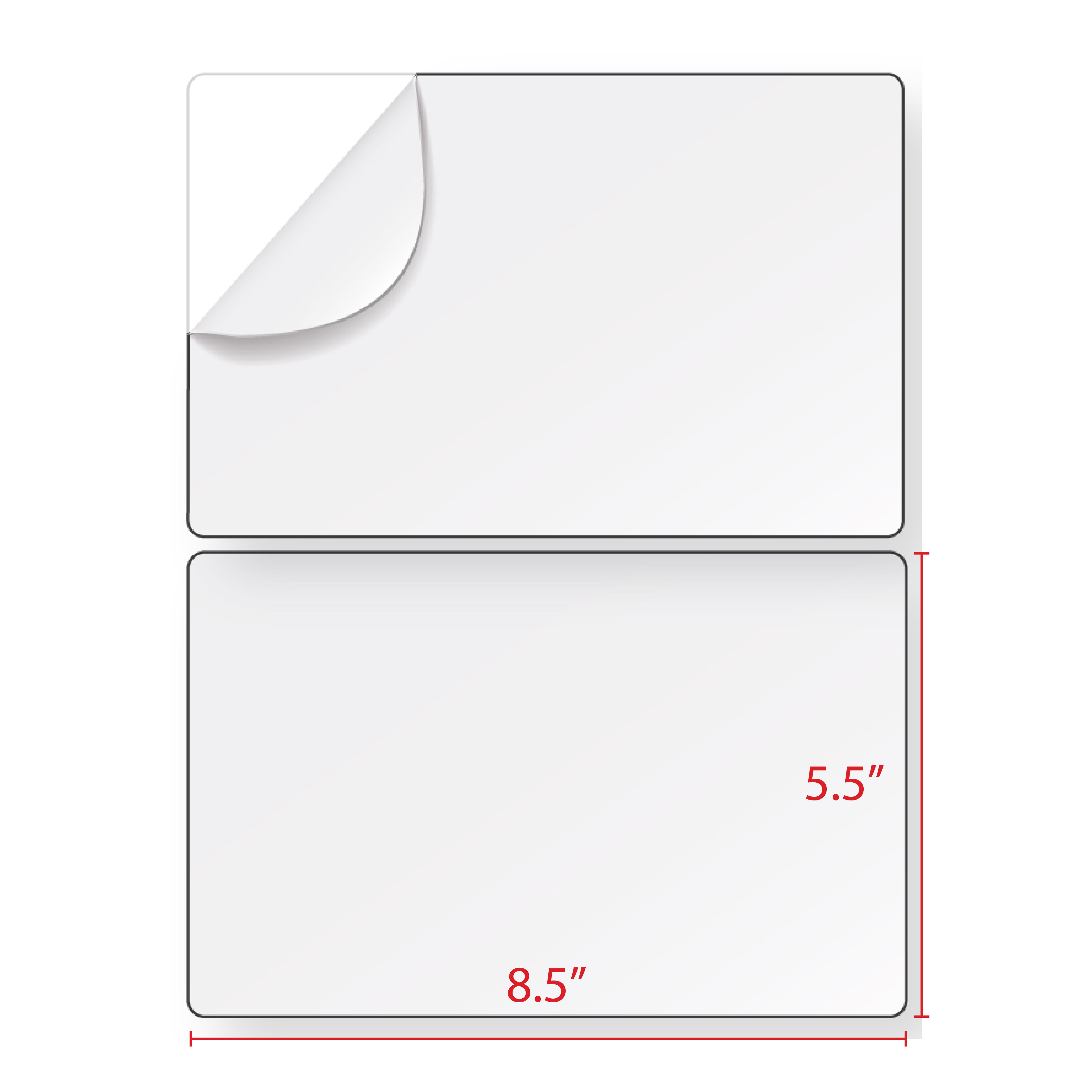 5.5″ x 8.5″ Half Sheet Labels Same Size as Compatible Avery 5126; Avery