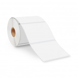 1 Roll 1,000 Labels 2.25 x 1.25 Polypropylene Labels White Waterproof Direct Thermal Zebra