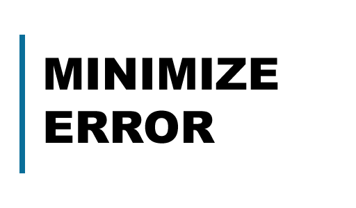 minimize error