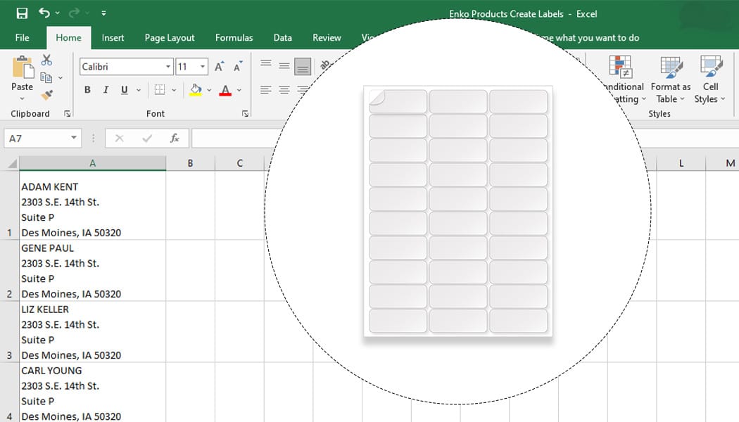 How To Print Address Labels From Excel Sheet