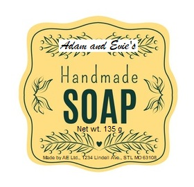 Handmade SOAP Labels ~ Vintage Look,Handmade Soap Stickers,Write On Stickers